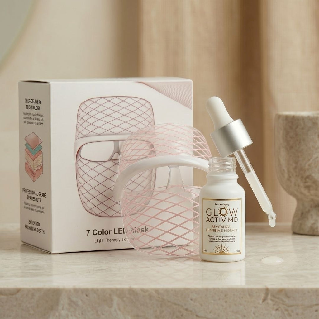 Glow Activ Kit Rejuvenecimiento: Máscara LED + Serum MD